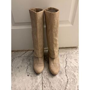 Elizabeth and James E-steel snakeskin Boots, Sz 7, $525